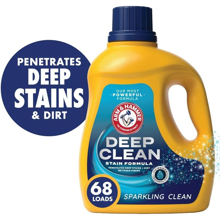 ARM & HAMMER Deep Clean Stain Formula, Liquid Laundry Detergent, 102 fl oz, 68 Loads - Walmart.co... | Walmart (US)