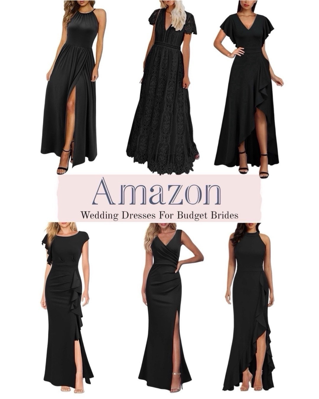 Chic black long wedding guest maxi dresses on Amazon and under $100. 

Special occasion dresses, full length wedding guest dresses summer, formal dresses, black dresses.

#LTKWedding #LTKSeasonal