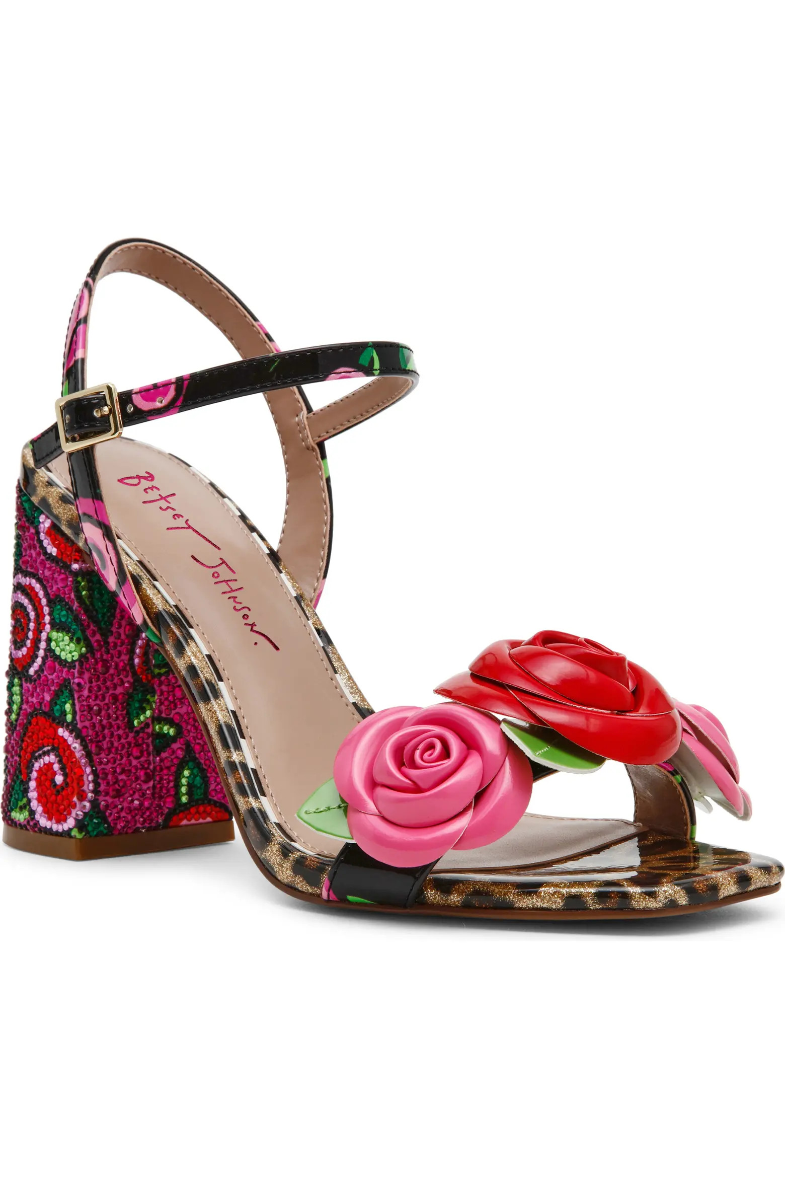 Betsey Johnson Barett Rose Block Heel Sandal (Women) | Nordstrom | Nordstrom