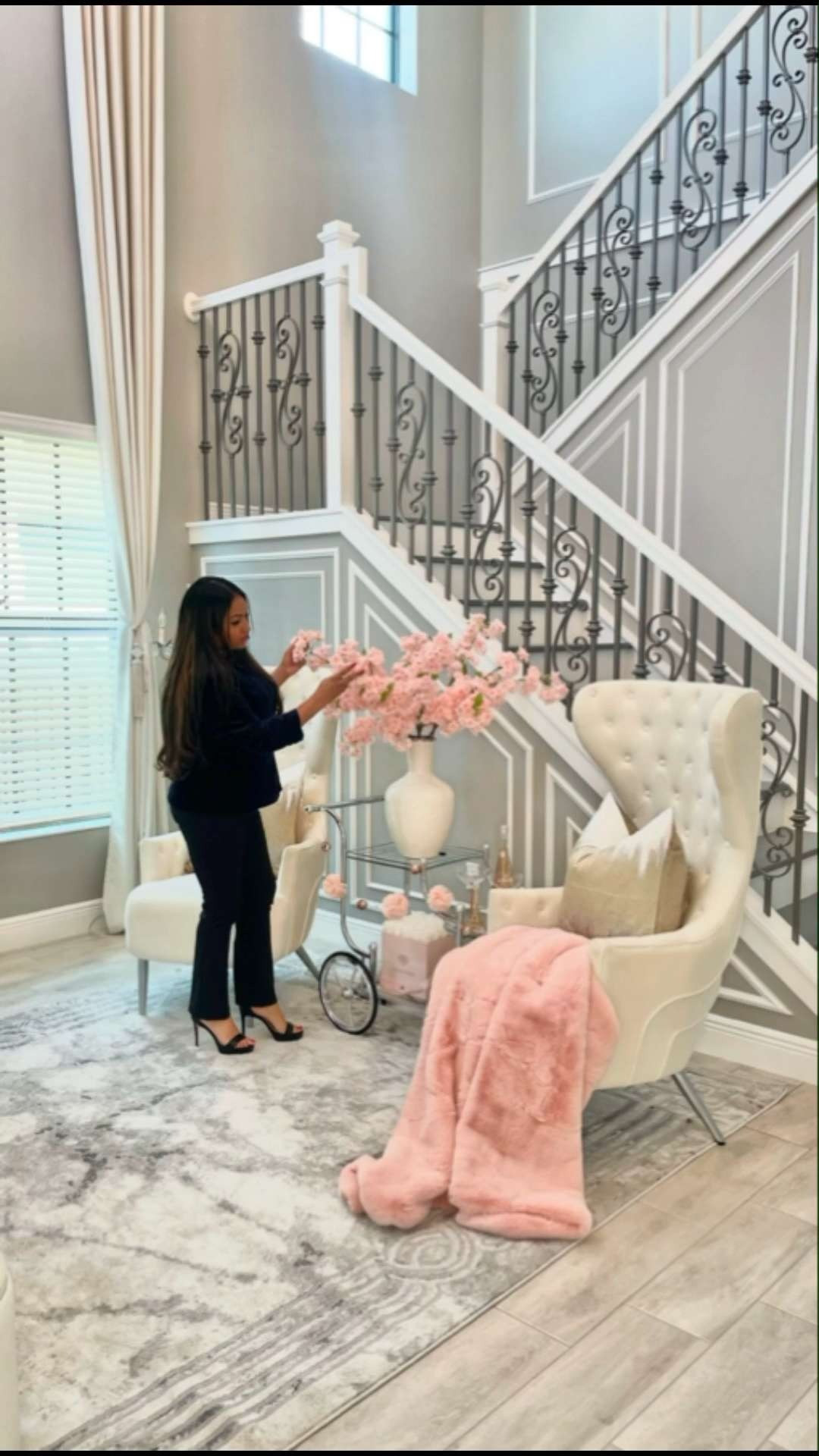 Soft glam meets spring elegance 🌸✨ This little corner is giving luxury home vibes, neutral tones, blush accents, and cherry blossoms that instantly elevate the space. Perfect for cozy mornings, hosting, or just romanticizing everyday life 🤍 Shop this look on LTK for the exact decor, furniture, and accents that pull it all together 💕 #LTKdecor #HomeInspo

#LTKhome#LTKValentine#LTKActive#LTKHome 

 #LTKValentine #LTKActive #LTKHome