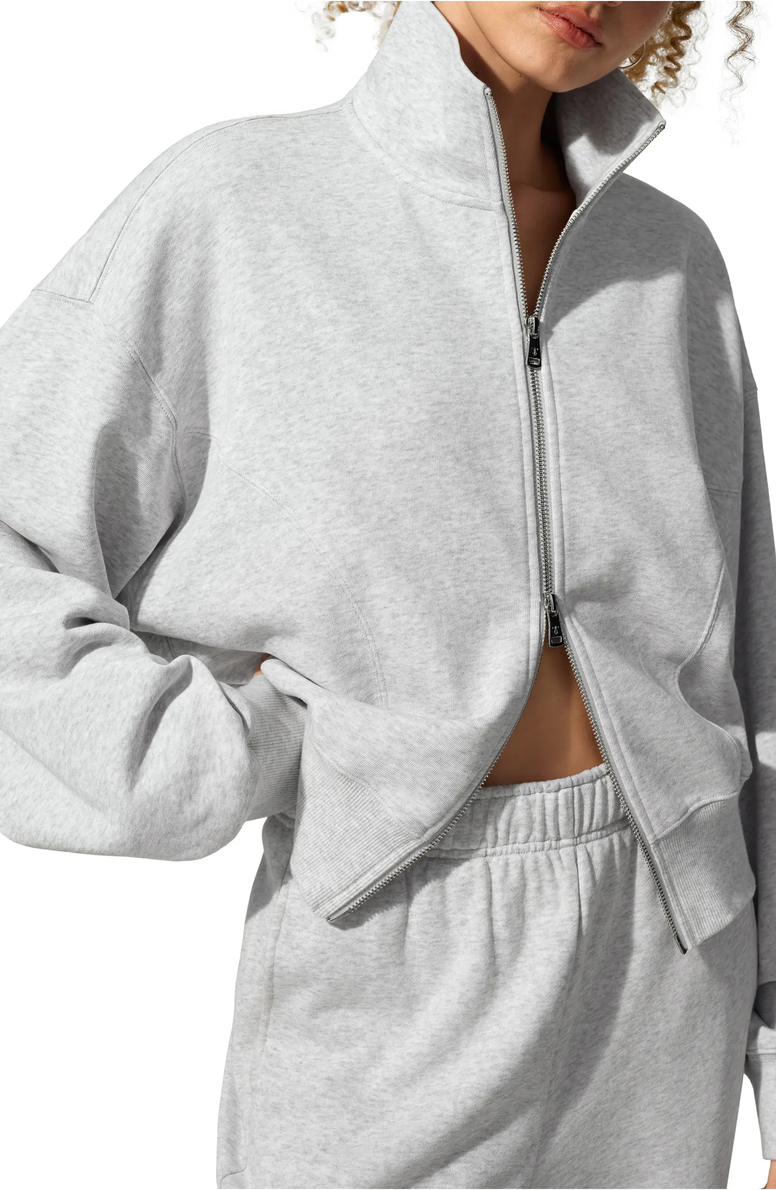 Lilysilk SILKERRY Oversized Heirloom '89 Zip Stand Collar Jacket | Nordstrom | Nordstrom