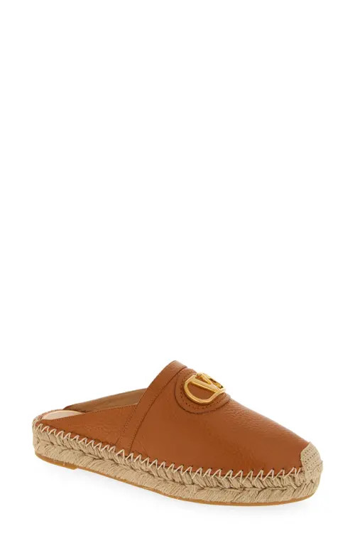 Valentino Garavani VLOGO Mule in Almond/beige at Nordstrom, Size 40 | Nordstrom