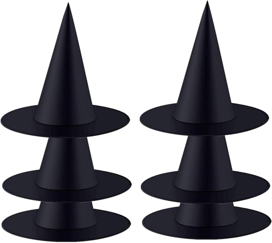 6 Pieces Halloween Witch Hat Cap Costume Accessory for Witch Decoration or Halloween Christmas Pa... | Amazon (US)