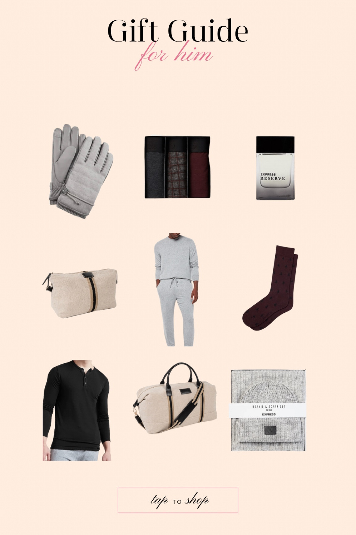 Holiday gift guide for him from express! Things he will love and actually use! 

#LTKHoliday #LTKmens #LTKGiftGuide