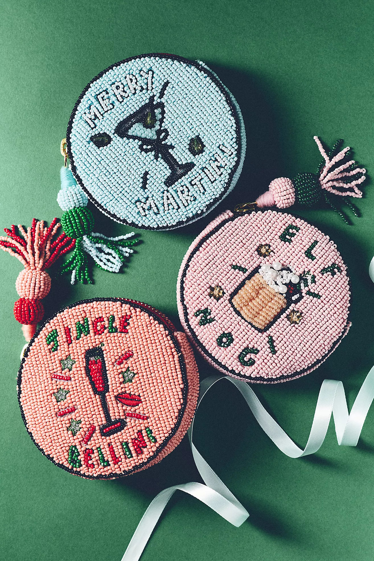 Nephthys Illustrated Beaded Round Coin Purse | Anthropologie (US)