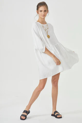 Alcala Linen Dress - White | Lanhtropy