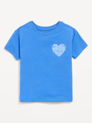 Short-Sleeve Heart-Pocket T-Shirt for Toddler Girls | Old Navy (US)