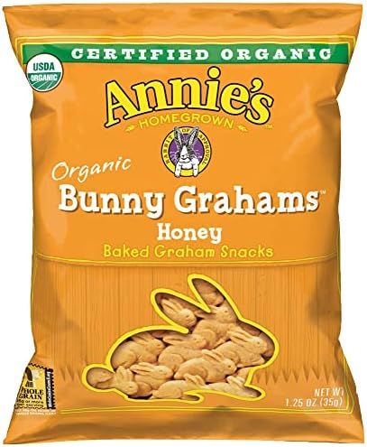 Annie's Organic Baked Graham Snacks Honey Bunny Grahams (Pack of 10) with By The Cup Stickers | Amazon (US)