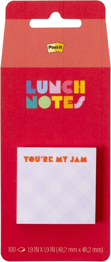 Post-it Cute Sticky Notes, Pink Plaid, 1.9 in. x 1.9 in., 100 Sheets     Pink Plaid Notes with 'Y... | Amazon (US)