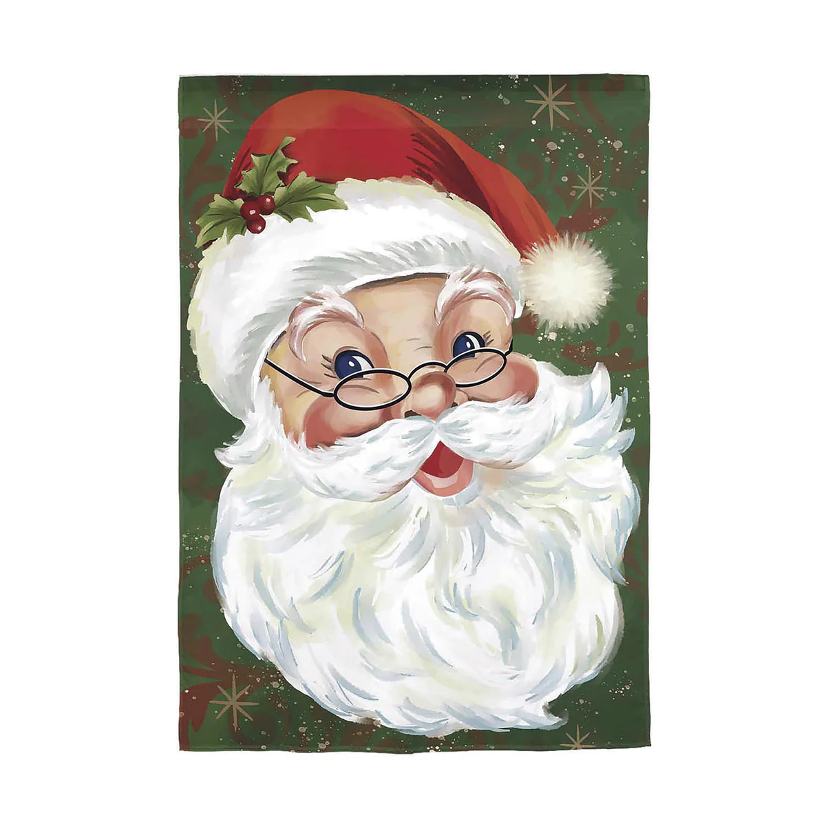 Merry Santa Applique Garden Flag | My Evergreen