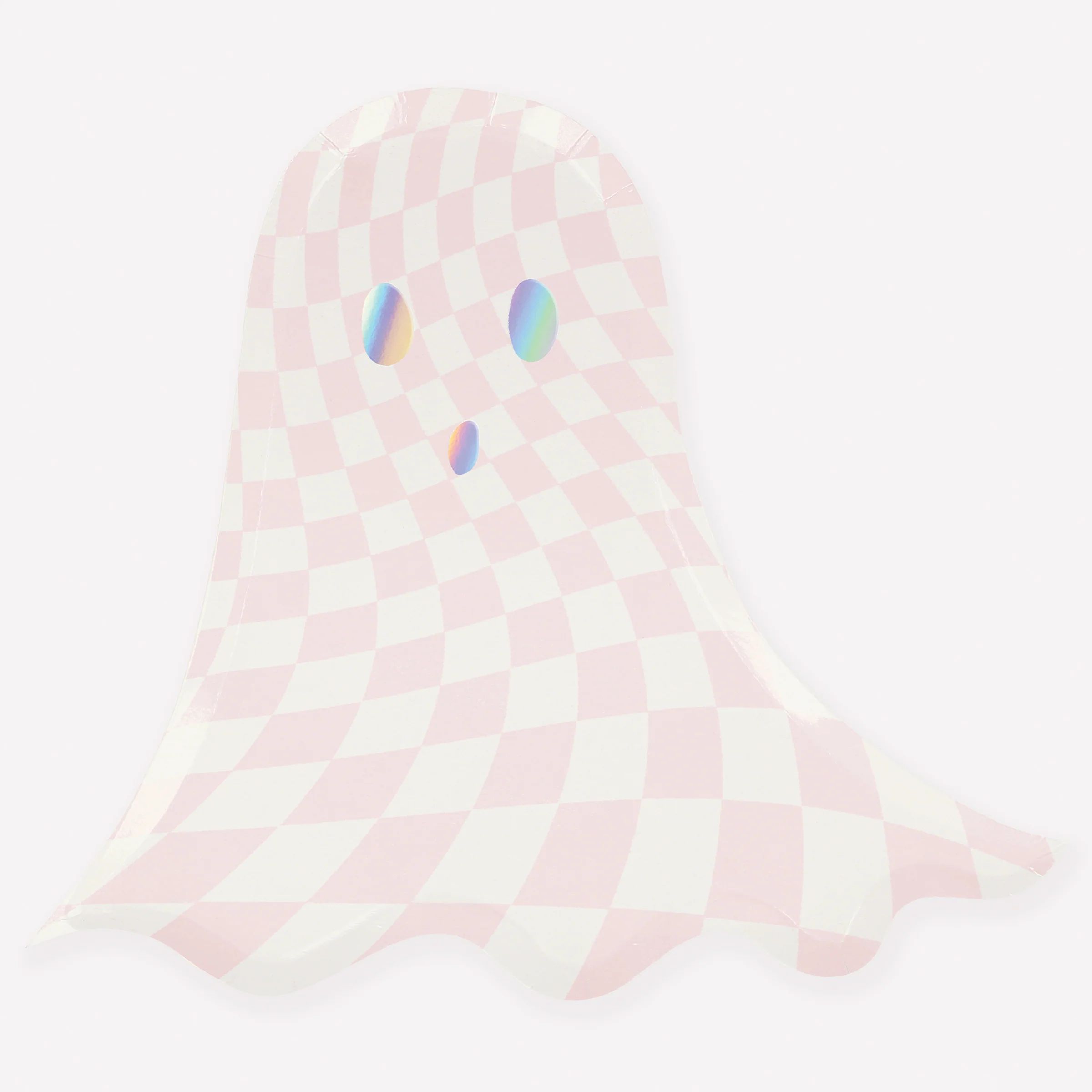 Pink Checker Ghost Plates (x 8) | Meri Meri