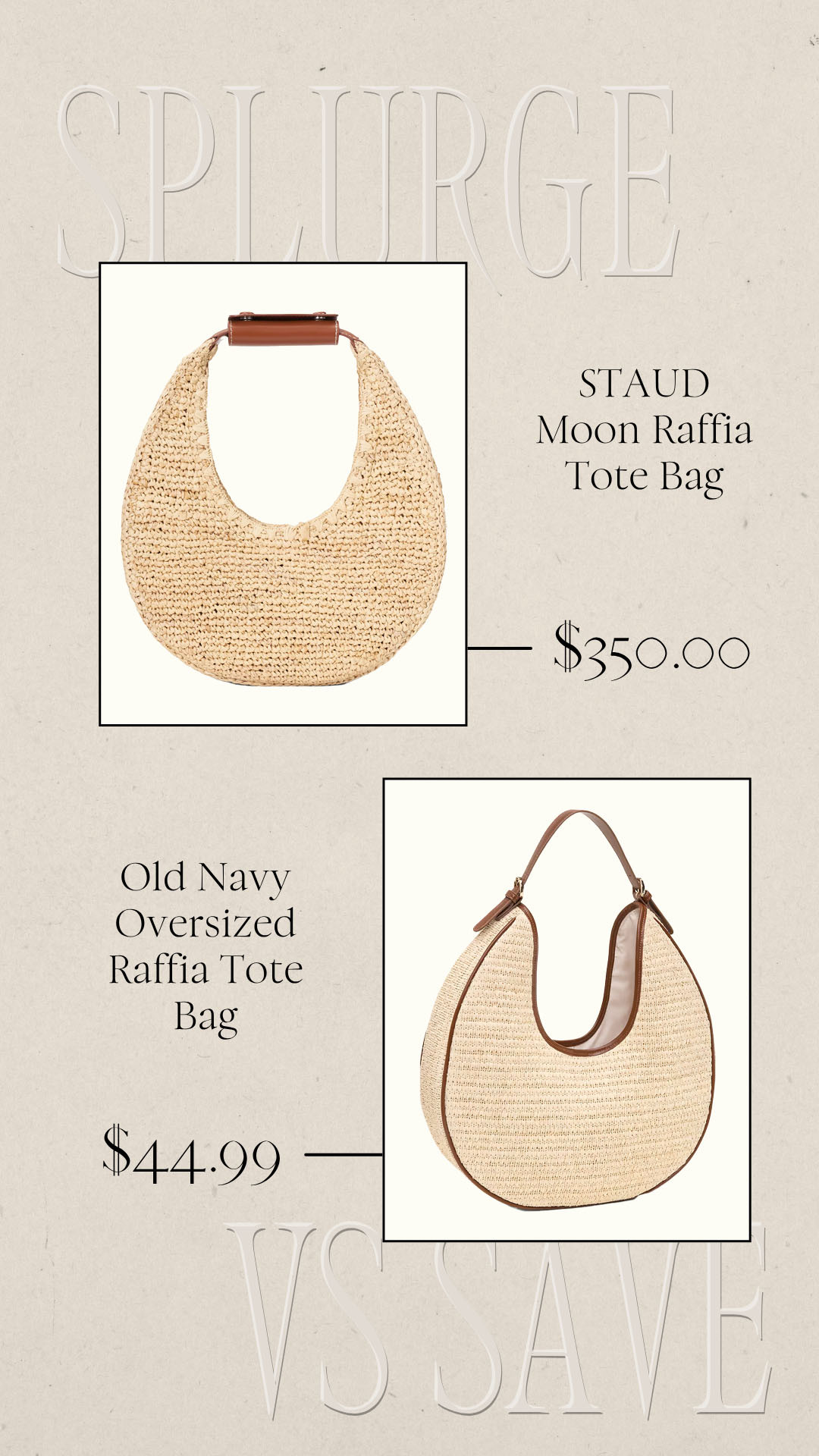 Splurge vs save | Save vs Splurge | Raffia Tote Bag | Raffia Summer Purse | Raffia Purse 

 #LTKSeasonal #LTKTravel