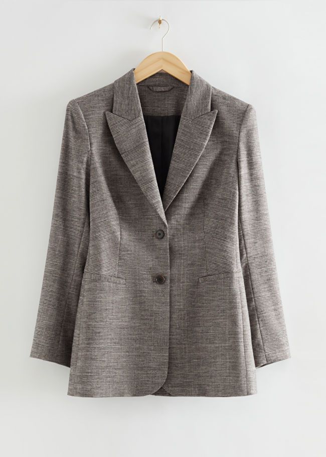Relaxed Single-Breasted Checked Blazer | & Other Stories US
