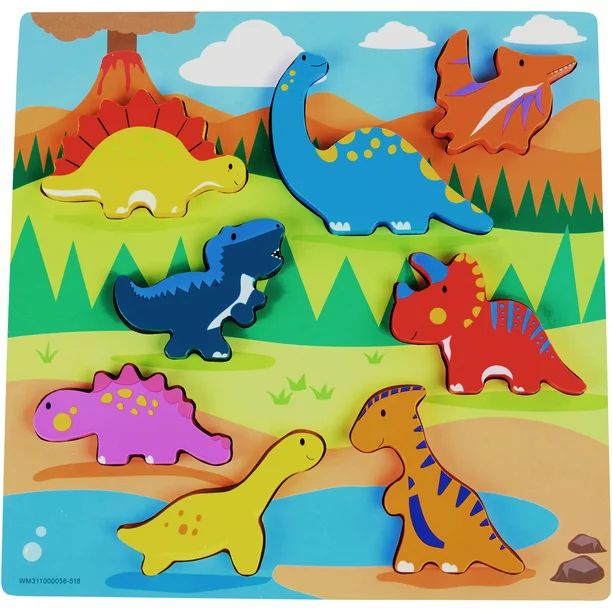 Spark. Create. Imagine. 8-Piece Chunky Wooden Puzzle (Colors & Styles May Vary) - Walmart.com | Walmart (US)