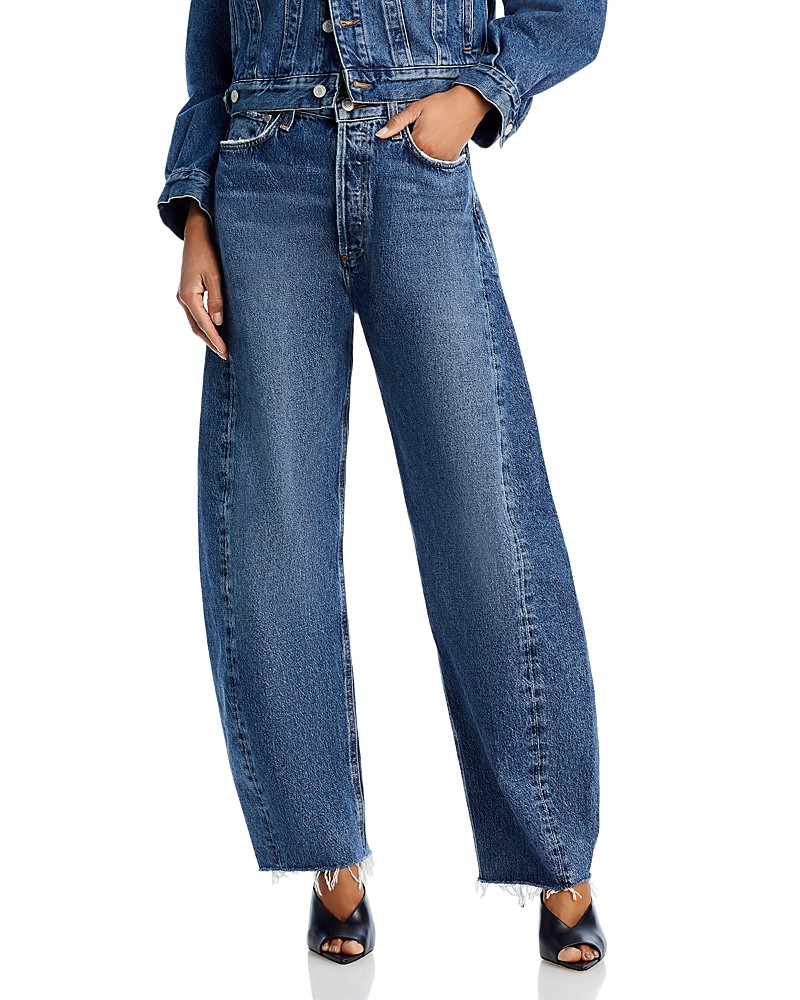Agolde Luna High Rise Barrel Leg Jeans in Control | Bloomingdale's (US)