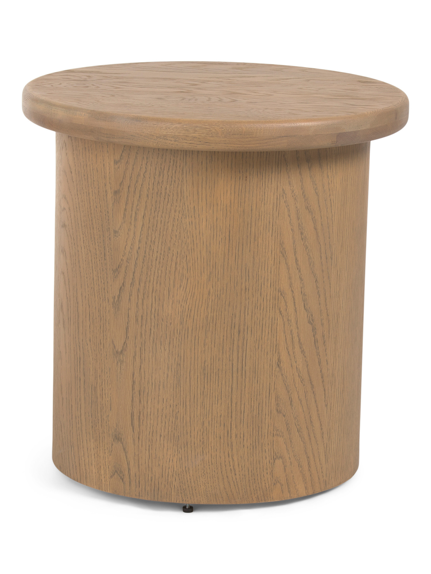 22in Runa Oak Veneer Solid Wood Round End Table | TJ Maxx