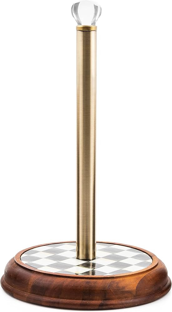 MACKENZIE-CHILDS Wood Paper Towel Holder, Decorative Paper Towel Holder for Kitchen, Black-and-Wh... | Amazon (US)