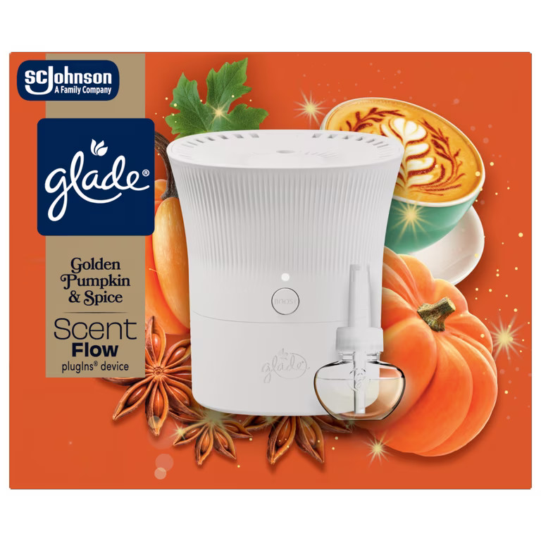 Glade\u00ae Scent Flow PlugIns\u00ae Air Freshener Starter Kit, Golden Pumpkin & Spice, 1 Device ... | Walmart (US)
