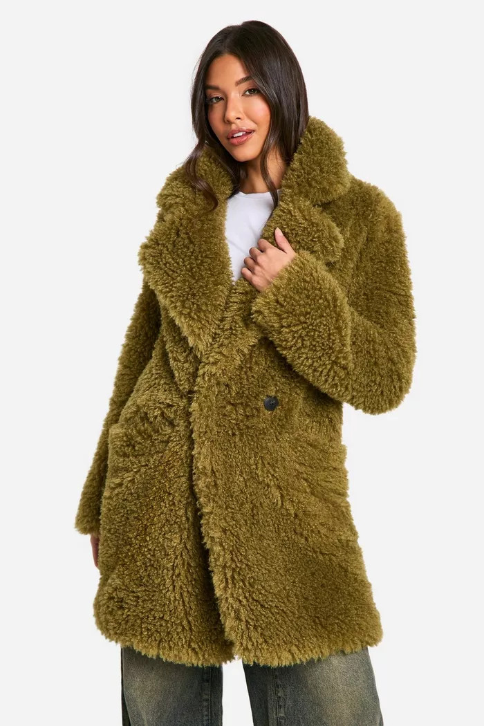 Teddy Faux Fur Coat | boohoo (US & Canada)
