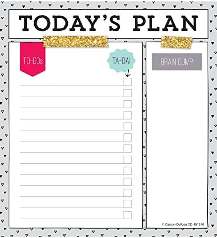 Carson Dellosa Today's Plan Notepad, 50 Sheet Lined Paper To Do List Notepad, Notes, Lists, Groce... | Amazon (US)