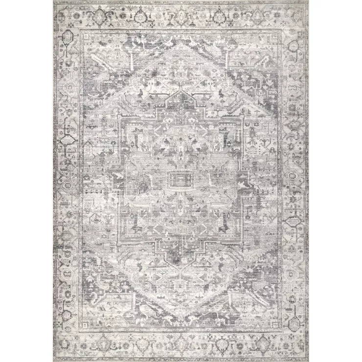 nuLOOM Brielle Machine Washable Vintage Medallion Area Rug | Target