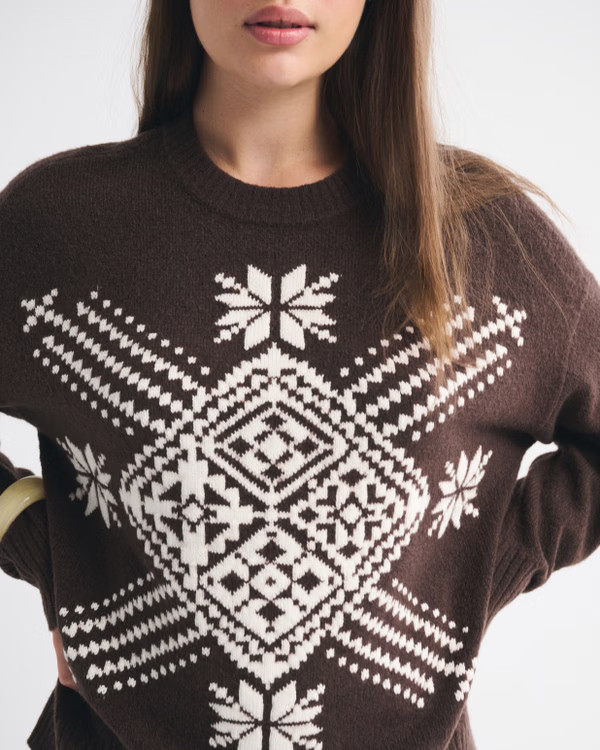 Women's Dad Fairisle Crew Sweater | Women's | Abercrombie.com | Abercrombie & Fitch (UK)