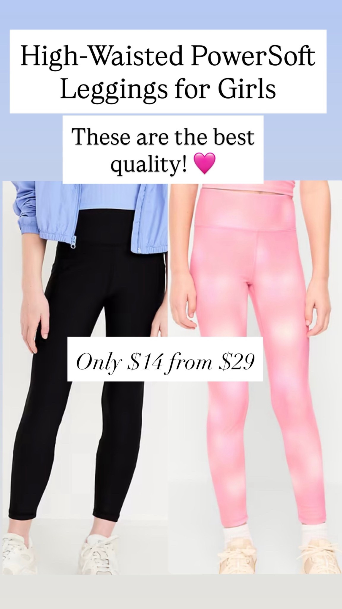 High-Waisted PowerSoft 7/8-Length Leggings for Girls are $14 from $29

#LTKSaleAlert #LTKKids