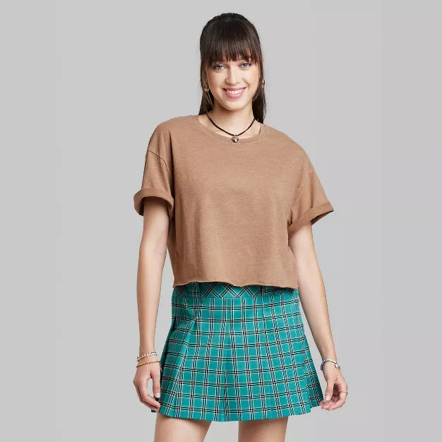 Women's Short Sleeve Cropped T-Shirt - Wild Fable™ | Target