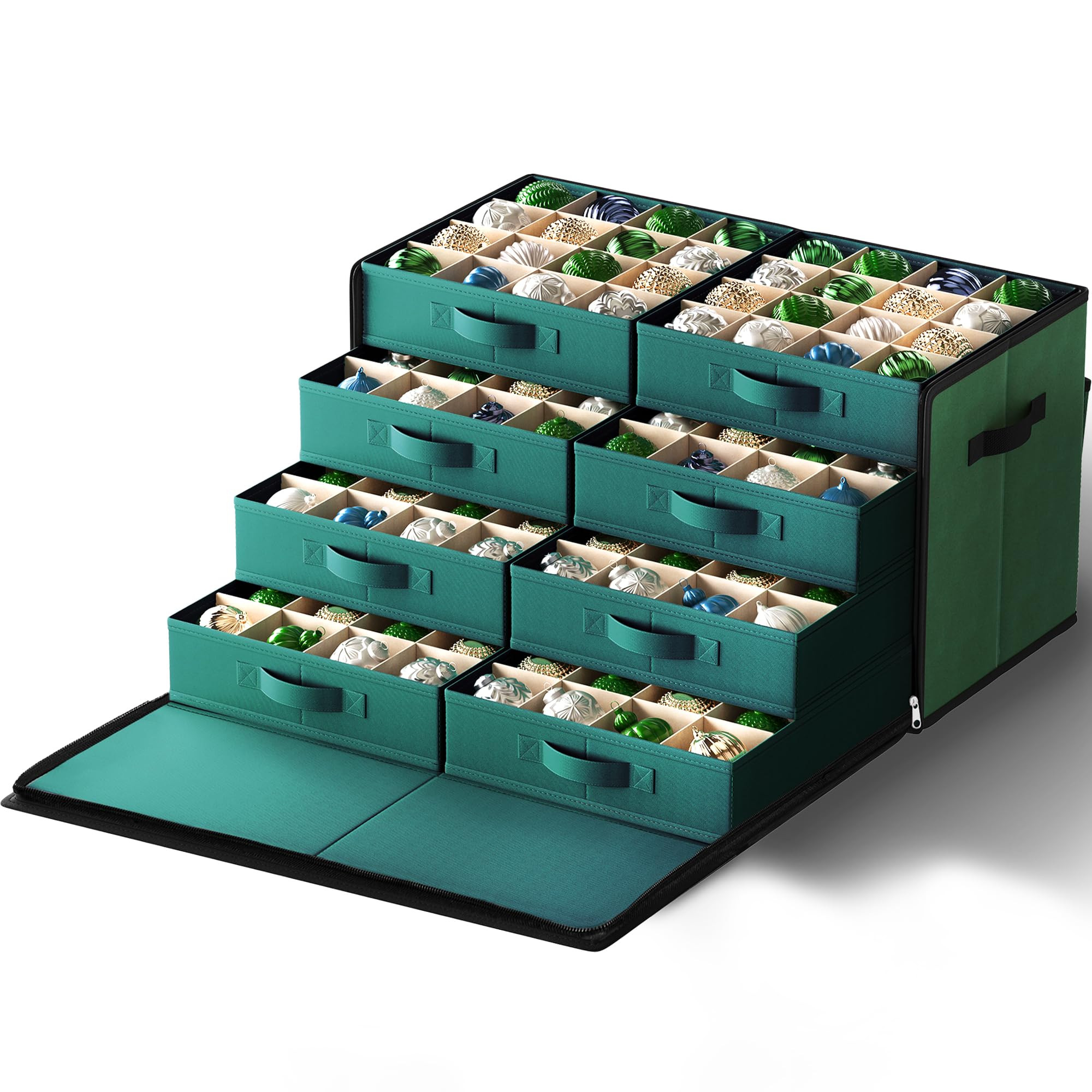 SONGMICS Large Christmas Ornament Storage Box, with Side Open, Stackable Christmas Storage Contai... | Amazon (US)