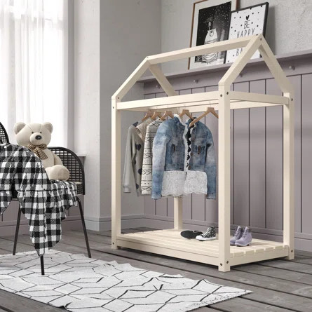 Sand & Stable Baby & Kids Sofia Solid Pine Wood Clothes Rack | Wayfair | Wayfair North America