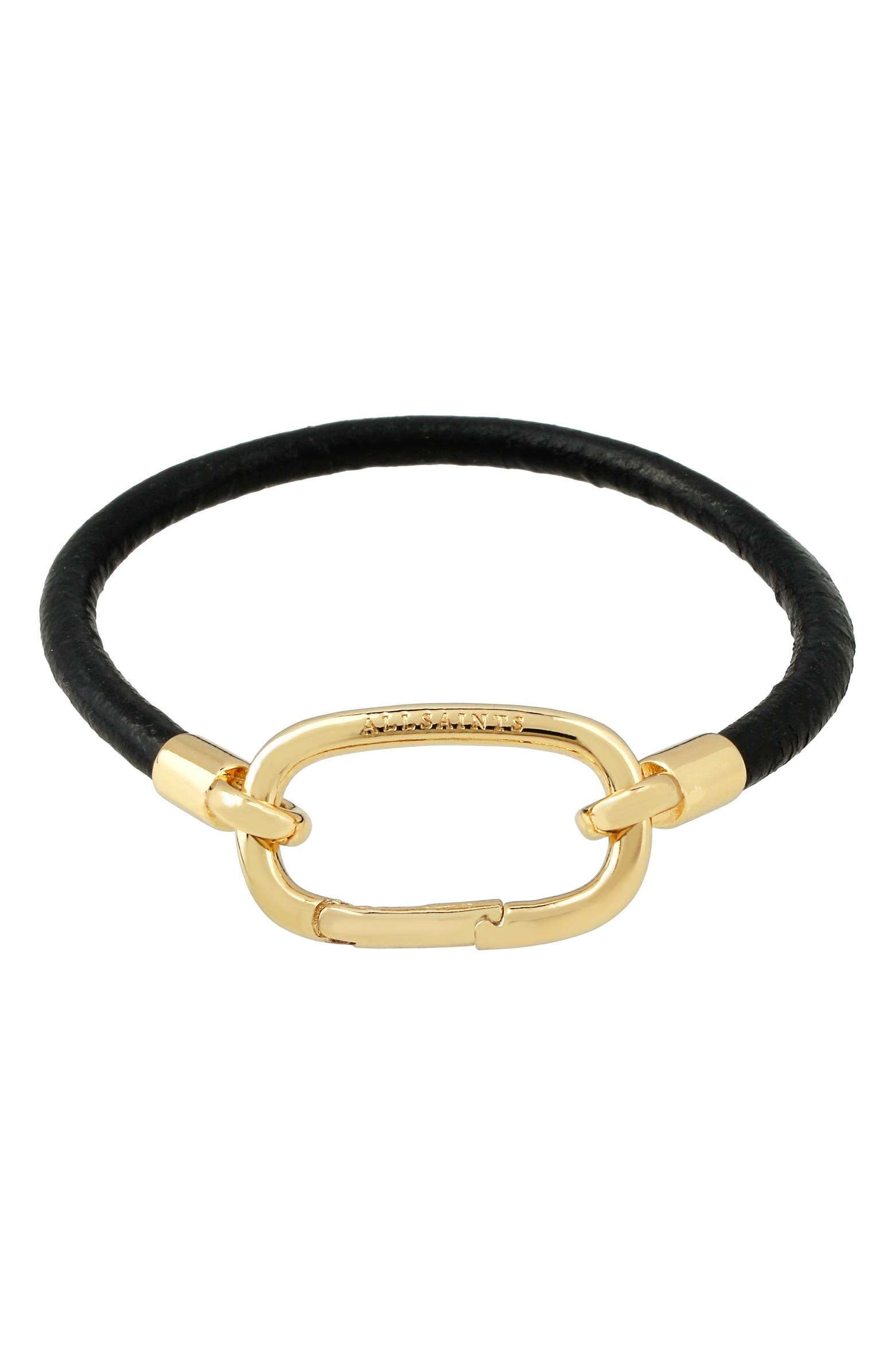 Carabiner Link Leather Bracelet | Nordstrom