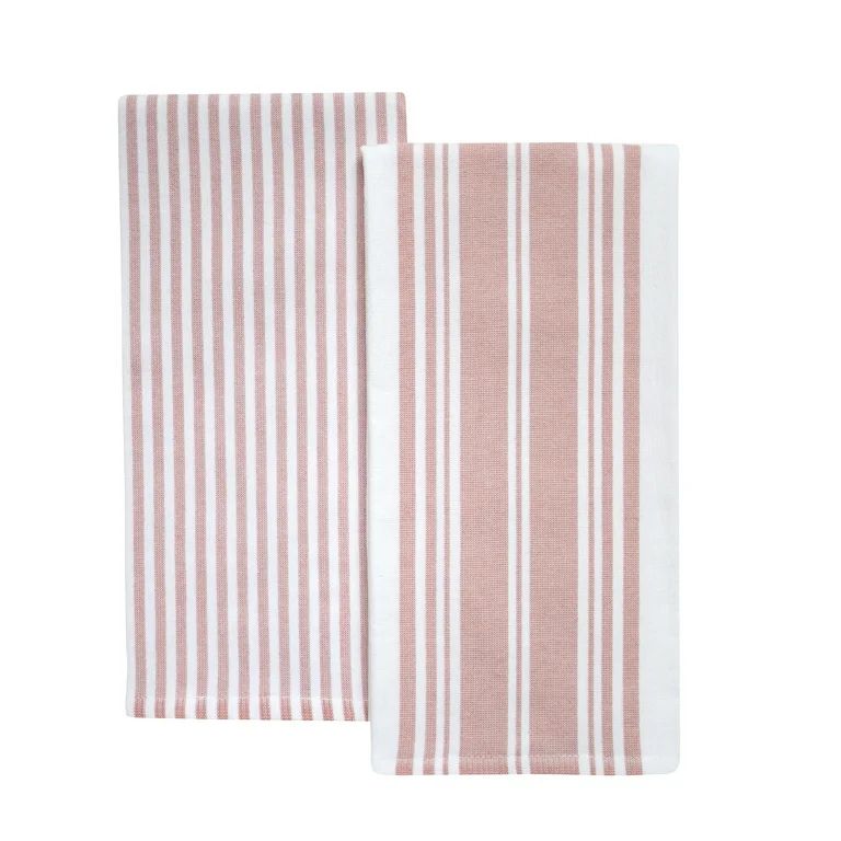 Better Homes & Gardens 2 Piece Culinary Kitchen Towel, Old Rose | Walmart (US)