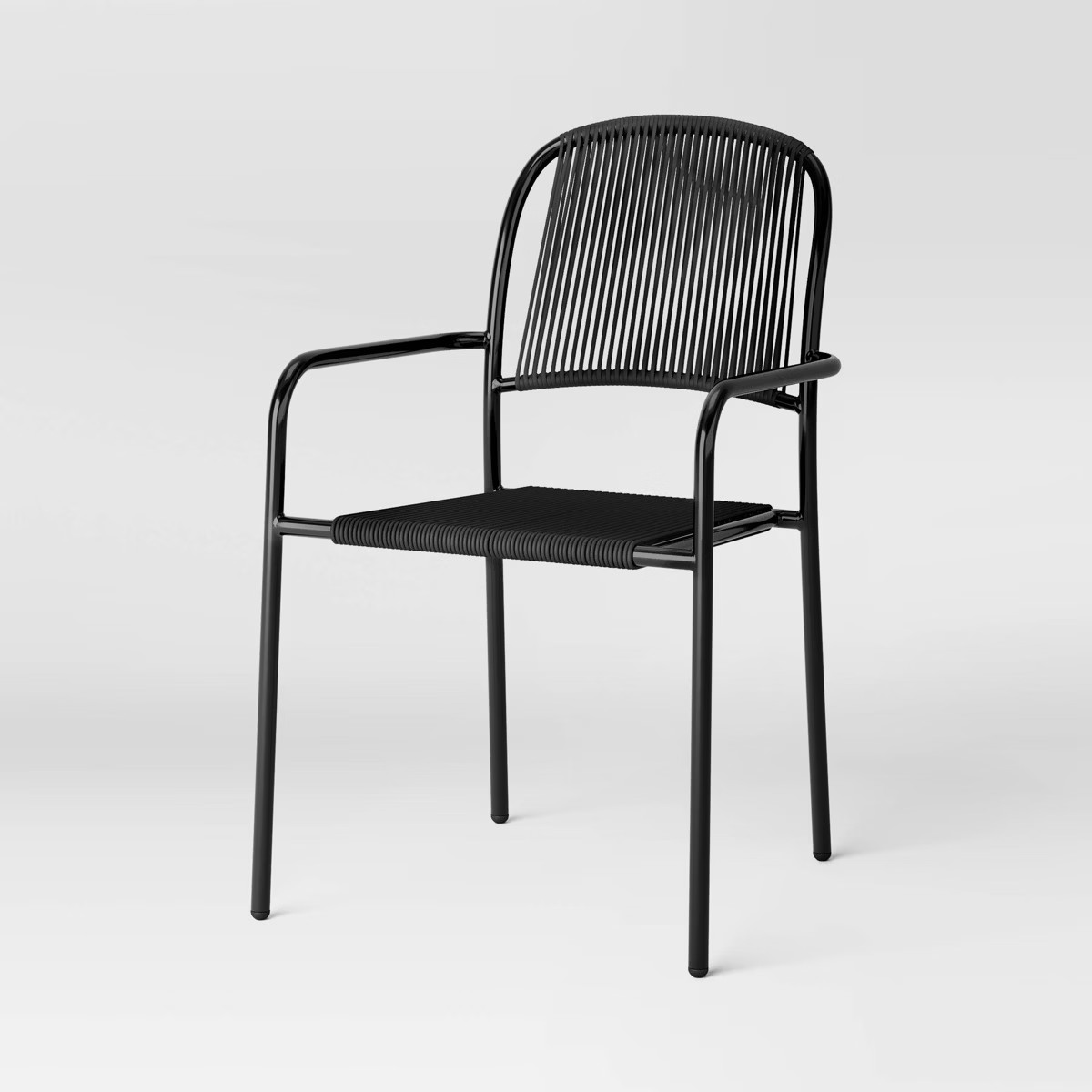 Mackworth Stackable Patio Dining Chair Black - Threshold™ | Target