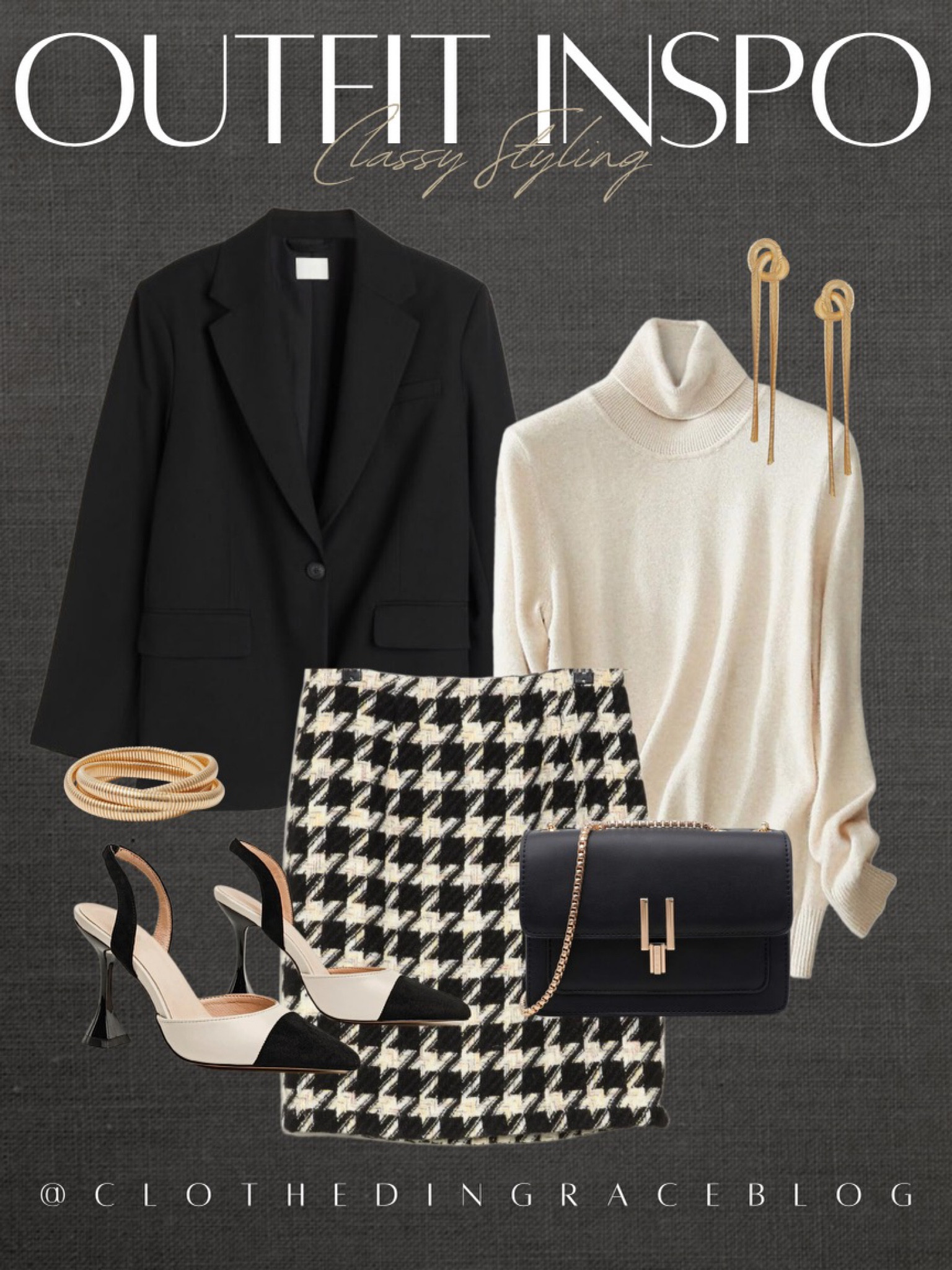 Such a classy outfit. I definitely ordered this houndstooth skirt. 😍 



#LTKparties #LTKstyletip #LTKfindsunder50