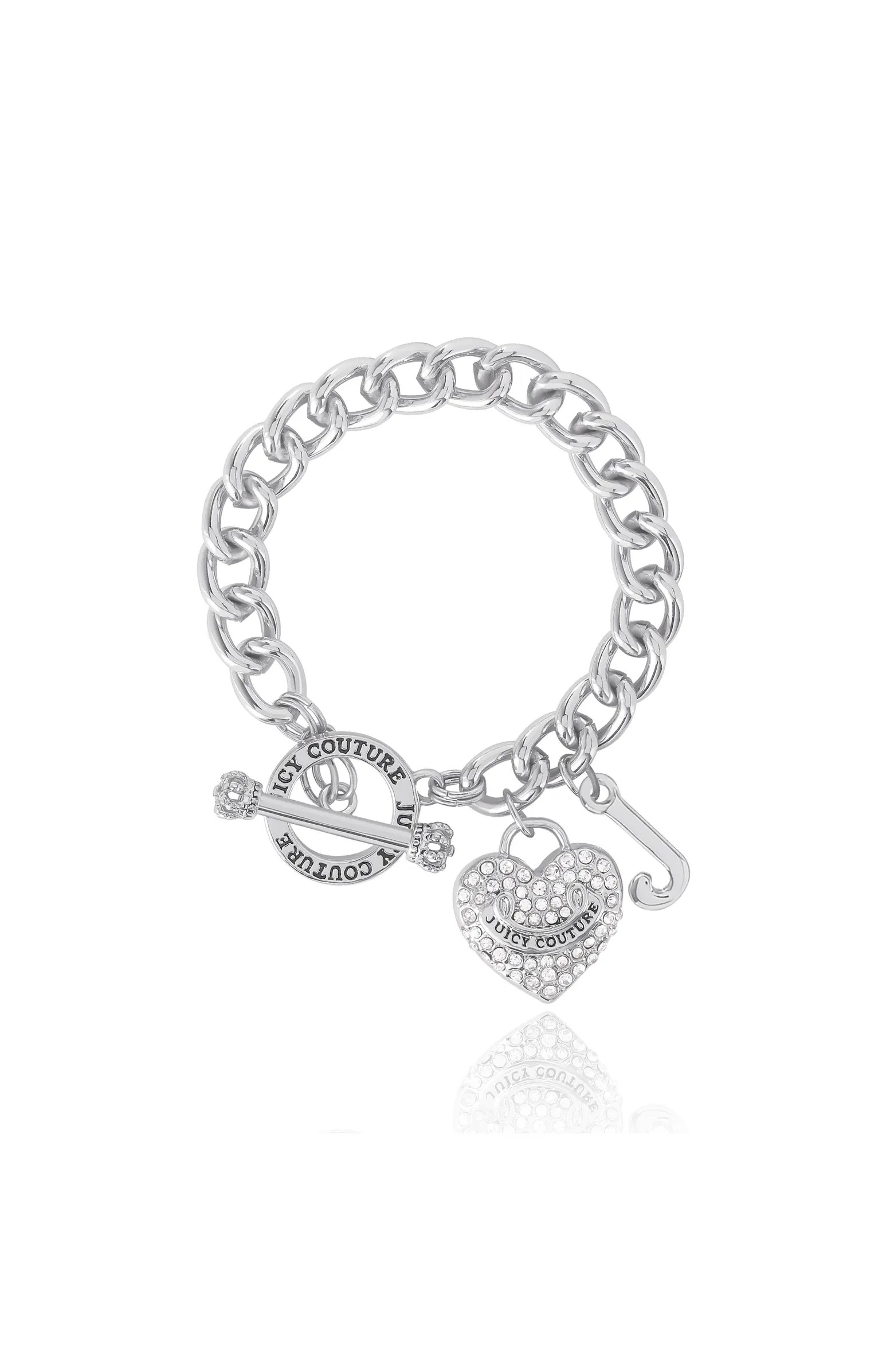 Toggle Bracelet with Crystal Heart Charm | Nordstrom