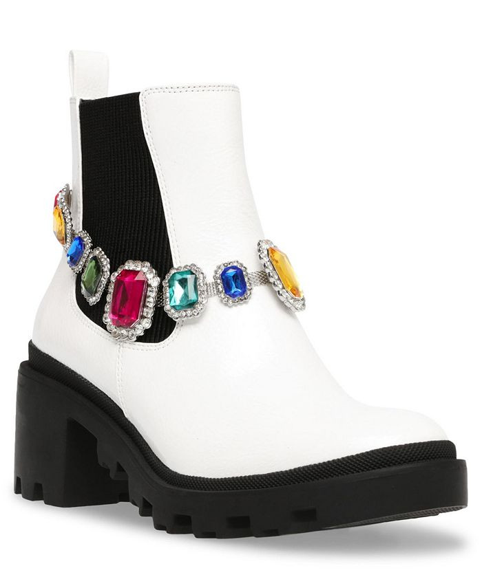 Betsey Johnson Women's Jenesis Jeweled Moto Booties & Reviews - Booties - Shoes - Macy's | Macys (US)