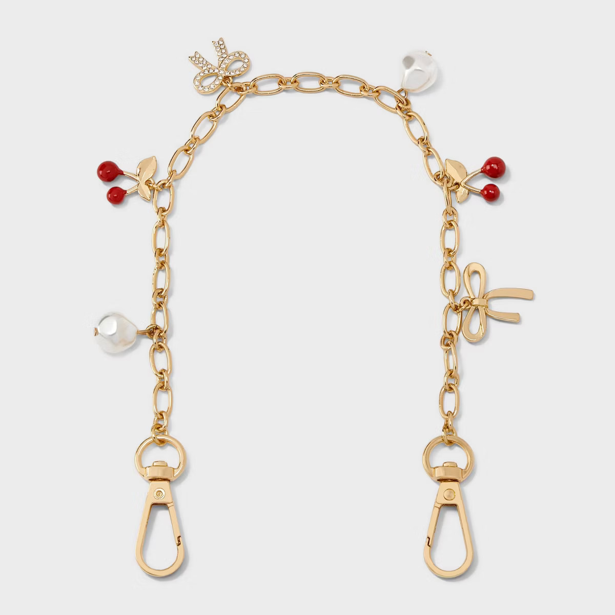 Bow & Cherry Accessory Phone Strap - A New Day™ Gold/Red | Target