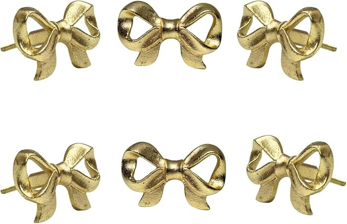 Perilla Home Set of 6 Metal Rose Tie Door Knobs - Decorative Door Knobs Rose Tie Handle with Scre... | Amazon (US)