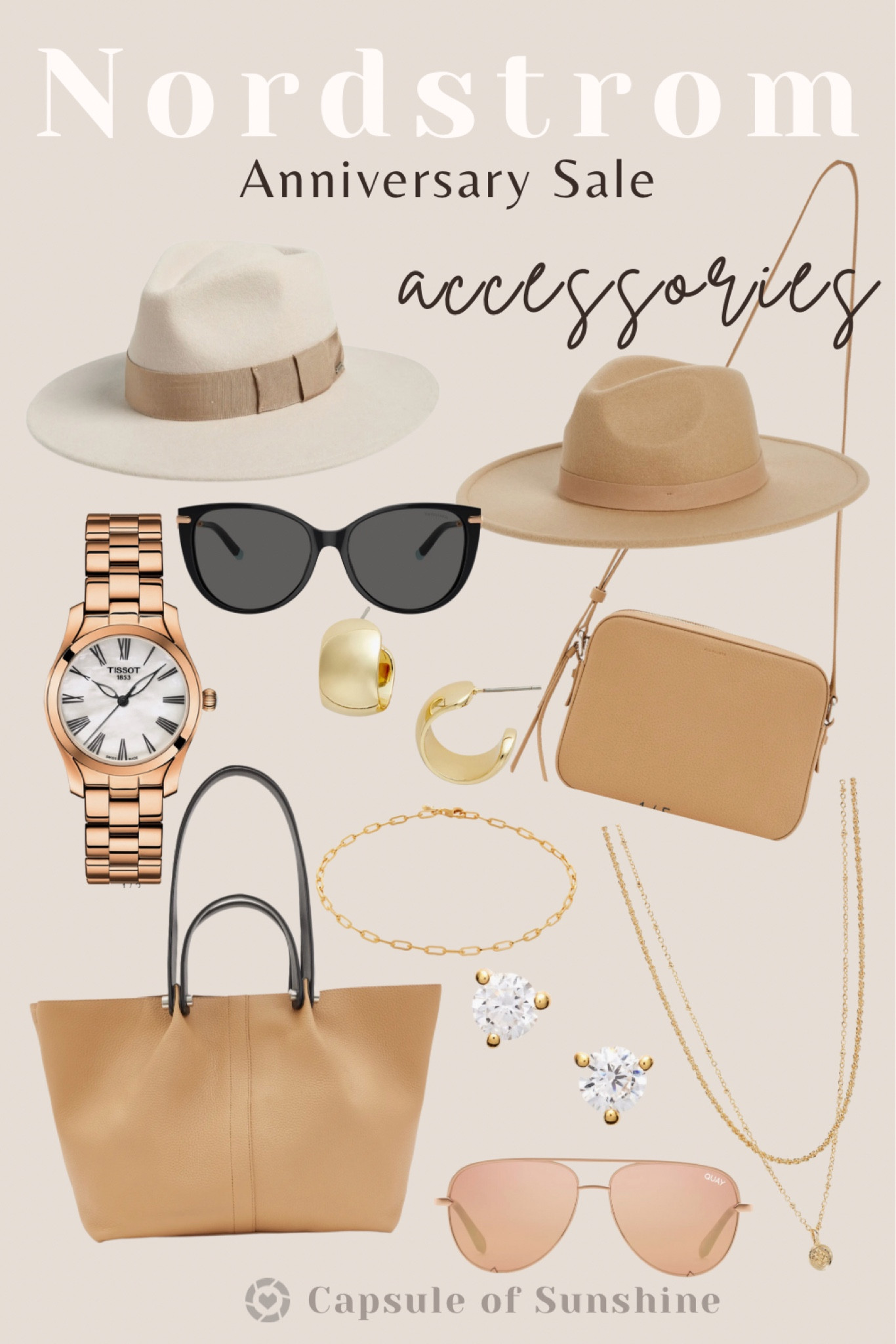 Nordstrom Anniversary Sale begins SOON!!! 

My top accessory picks from the sale. There are some really cute pieces this year! 

Cardmember Early Access opens up to Icons on July 11, Ambassadors on July 12, Influencers on July 13, and everyone else on July 17. Be sure to check your account if you’re a cardholder to see what level you are and when you’ll gain access. 

Go ahead and SAVE this post so you can easily access it once the sale opens up to you! 

#nordstromanniversarysale #nsale #accessories #sunnies #sunglasses #hat #fedora #panamahat #watch #purse #handbag #jewelry #hoopearrings #studearrings #layeringnecklace

#LTKitbag #LTKxNSale #LTKsalealert