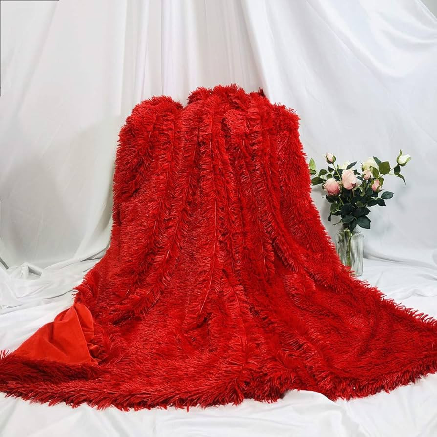 Plush Super Soft Blanket Bedding Sofa Cover Furry Fuzzy Fur Warm Throw Qulit Cozy Couch Blanket f... | Amazon (US)