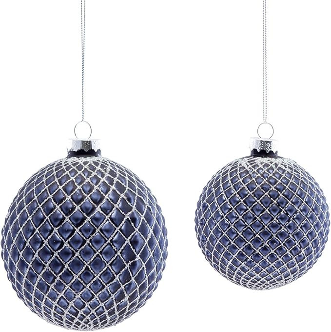 Melrose 80401 Glass Ball Hanging Ornament, Set of 2 | Amazon (US)