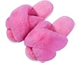 Evshine Women's Fuzzy Slippers Cross Band Memory Foam House Slippers Open Toe | Amazon (US)