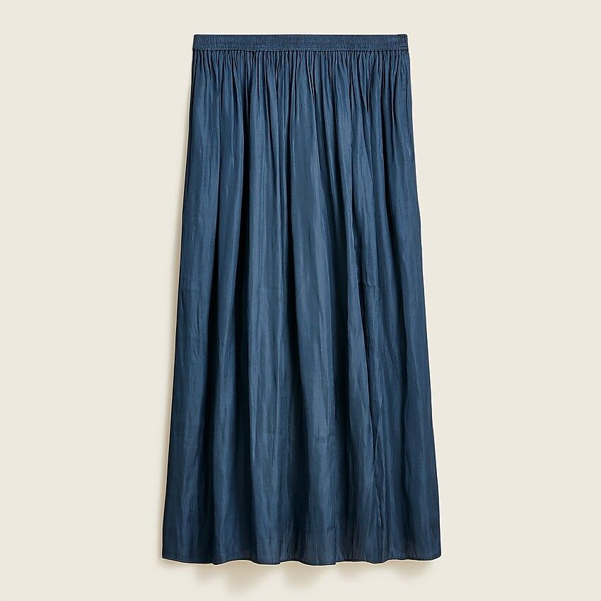Side-slit featherweight satin maxi skirt | J.Crew US