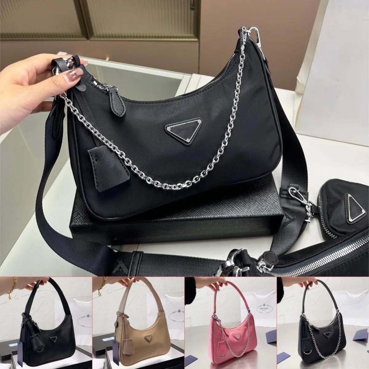 10A Re-Edition Hobo Luxury Mini Designer Bag Handbag High Quality Wallet Crossbody Nylon Purses D... | DHGate