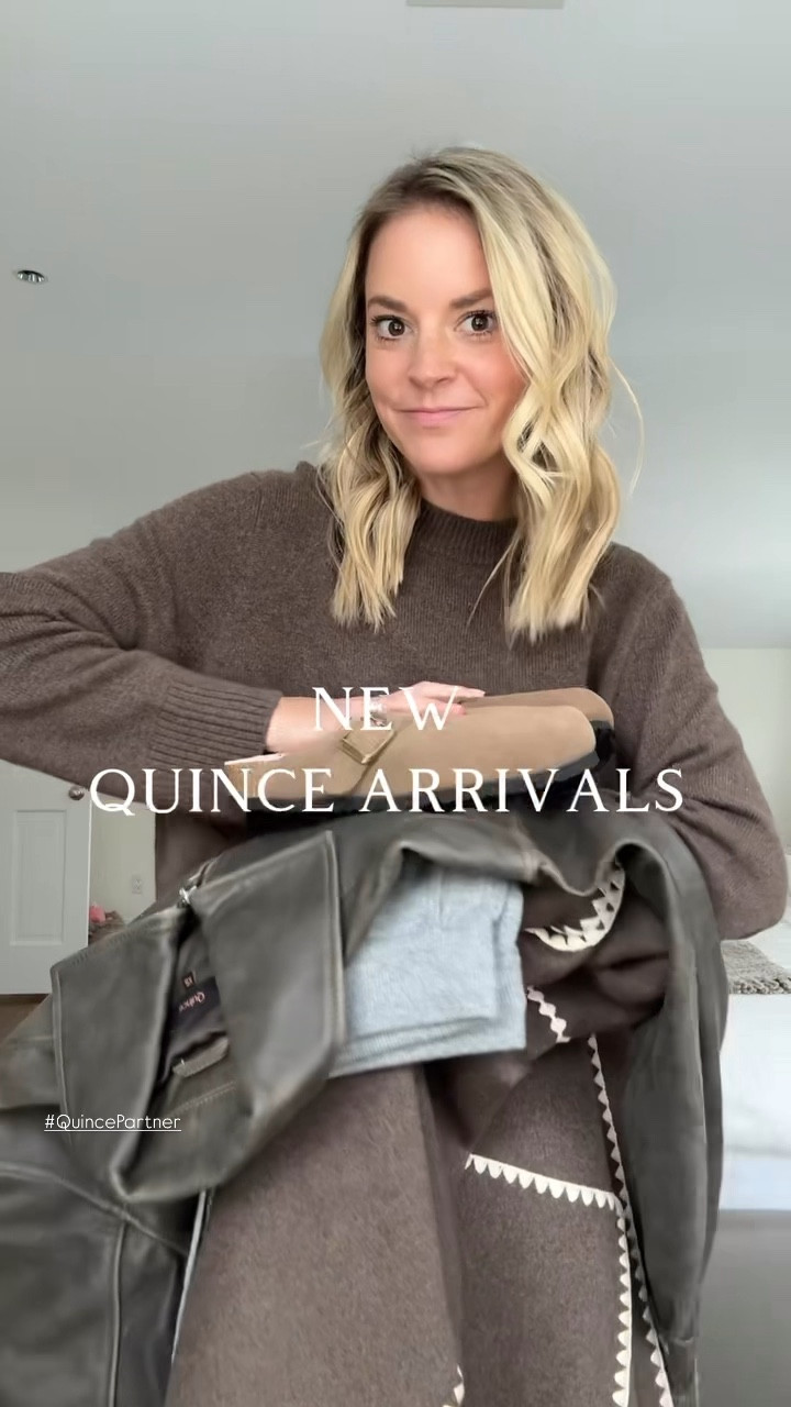 The viral wool scarf coat is back in stock! Comes in 5 colors and is a true statement piece for your fall/winter outfits. And if you’re looking for the ultimate cozy piece this season, these cashmere sweatpants are a 10/10 and live up to the hype 
-Small scarf coat, but wish I did and XS so it was a bit shorter
-XS leather jacket
-small sweaters
-small joggers
-26 jeans, tts, with 28” inseam for cropped fit, I’m 5’5
-I’m a true 7.5 and order size 8 shoes (whole sizes only)
@onequince #quincepartner

#LTKSeasonal #LTKGiftGuide