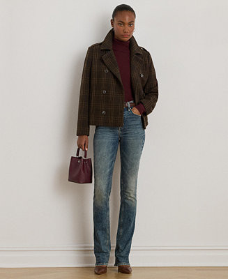 Women's Short Double-Breasted Wool Coat | Macy's