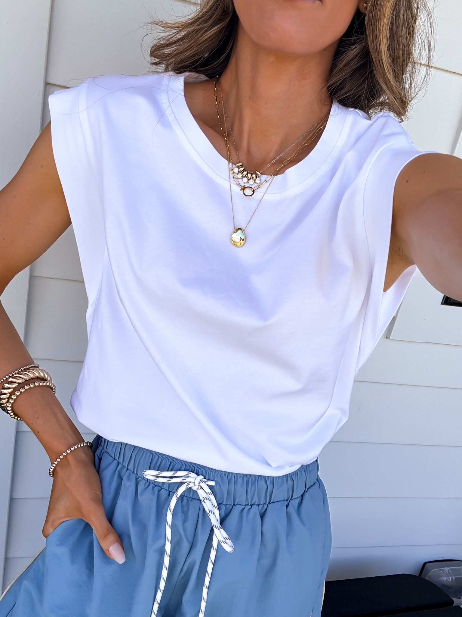 Wearing small track pants and small tshirt 

#LTKfitnessgoals #LTKgrwm #LTKmomlife