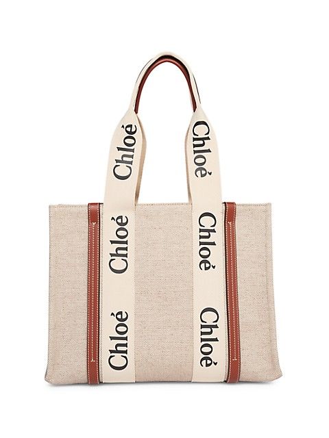 Medium Woody Canvas Tote | Saks Fifth Avenue