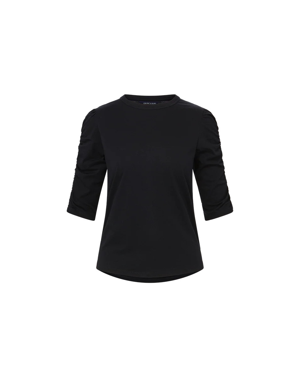 Waldorf Ruched-Sleeve T-Shirt | Veronica Beard