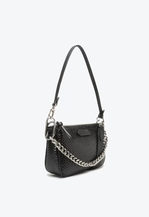 Bolsa Tiracolo Preta Schutz Emmy Snake | ZZ Mall (BR)
